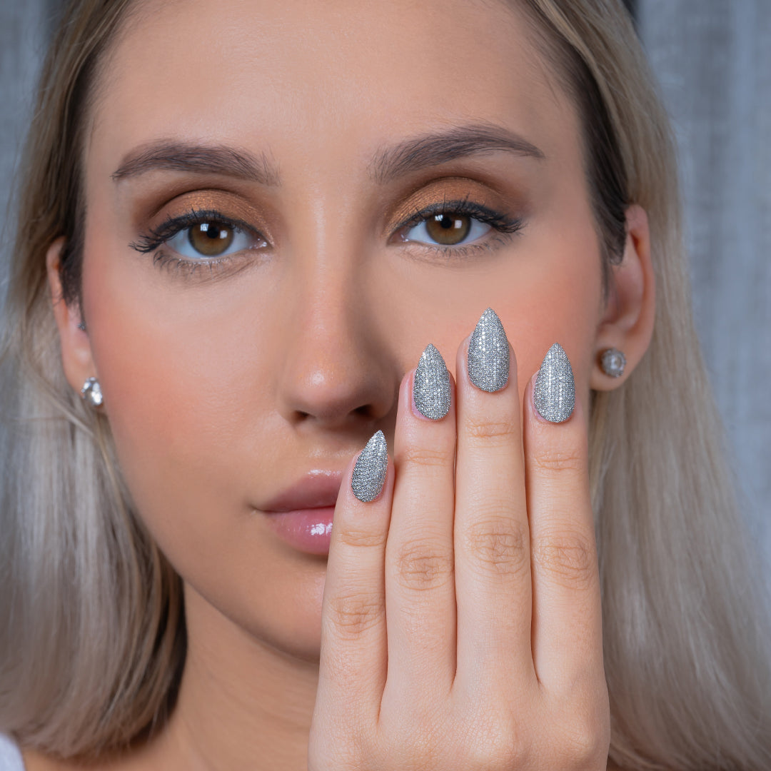 Pointed Shape Diamond Nails Trendy, Sparkling, and Unique