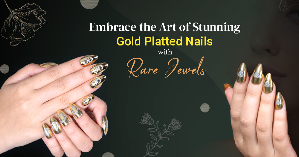 Embrace The Art Of Stunning Gold Platted Nails With Rare Jewels